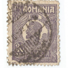 *Romania, LP 72/1929, Ferdinand - uzuale, 30 bani violet, eroare 1, oblit.