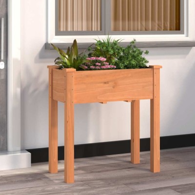 vidaXL Jardinieră cu căptușeală, maro, 71x37x76 cm, lemn masiv de brad 364231 foto
