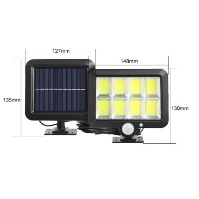 Proiector tip aplica cu incarcare solara, 8 grile, senzor lumina si miscare foto