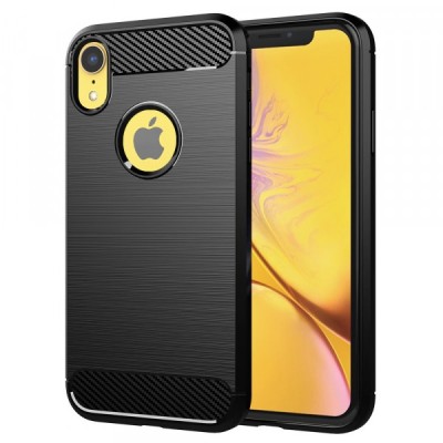 Husa pentru Apple iPhone XR, Techsuit, Carbon, Neagra foto