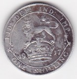 Marea Britanie Anglia 1 shilling George V 1917, Europa, Argint