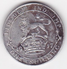 Marea Britanie Anglia 1 shilling George V 1917