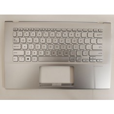 Carcasa superioara cu tastatura palmrest Laptop, Asus, VivoBook 14 X420U, X420UA, X420F, X420FA, 90NB0K01-R32US0, iluminata, argintie, layout US