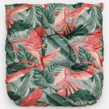 Pernă pentru scaun tip potcoavă, 50x45 cm, roz cu frunze verzi, rezistentă la apă, CMCLASS