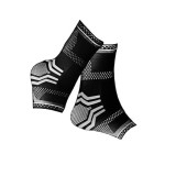 Set de 2 bandaje pentru glezna Giryes, negru/alb, textil, marimea S