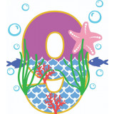Sticker decorativ, Cifra Noua , Multicolor, 75 cm, 4864ST