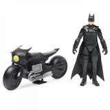 Figurina Batman cu motocicleta 30 cm, Spin Master