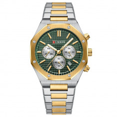 Ceas barbatesc Curren Quartz Analog Fashion Elegant Argintiu Verde