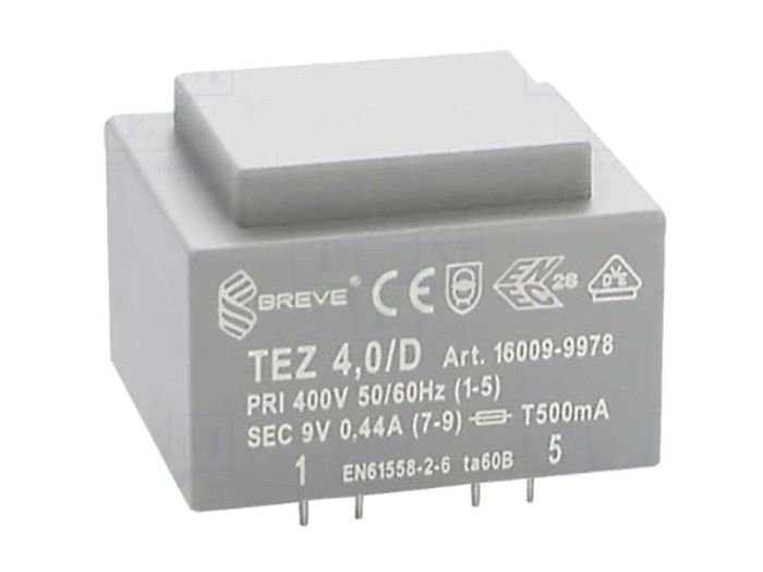 Transformator &icirc;ncapsulat 4VA 9V PCB