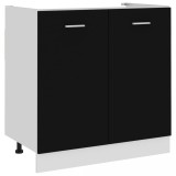 vidaXL Dulap inferior de chiuvetă &ldquo;Lyon&rdquo;, negru, 80x46x81,5 cm