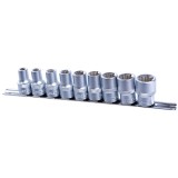 Topmaster 330150 - Set capete chei tubulare 10-24 mm patrat 1/2 inch 9 bucati