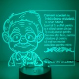 Lampa 3D pentru Bunic , 16 Culori, Telecomanda E i USB, Cadou Personalizat