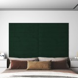 Panouri Perete Decorative Catifea Verde Inchis 90x15cm (12 Buc) vidaXL - Izolare Fonică, Design DIY