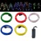 Kit fir luminos El Wire, lungime 2 metri, invertor inclus - Alb