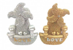 Decoratiune pentru copii, auriu sau argintiu, Love 16 x 20 cm foto