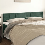 VidaXL Tăblii de pat, 2 buc, verde &icirc;nchis, 100x5x78/88 cm, catifea