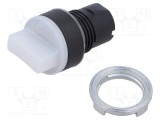 Comutator rotativ 22mm EAO Poz.i stabil 3 alb IP65 proeminent alb