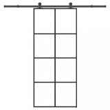 vidaXL Ușă glisantă cu set feronerie, 90x205 cm, sticlă ESG/aluminiu