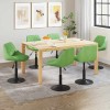 VidaXL Scaune de sufragerie pivotante 6 buc, verde deschis, catifea 3088804