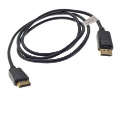 Cablu audio-video, Lanberg 41337, conectori DisplayPort (DP) tata la DisplayPort (DP) tata, lungime 1.8m, rezolutie 4K, negru