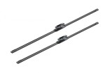Stergator parbriz Bosch Aerotwin, Cauciuc+Grafit, Tip Plat, Carlig/Universal, Sofer/Pasager, Auto, Negru