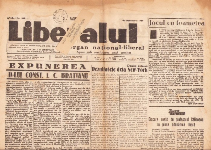 Z140 Liberalul, 258/1946