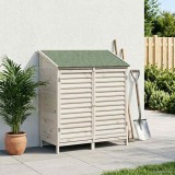 vidaXL Sălaș de grădină Alb 106 x 56 x 113,5 cm Lemn de Brad Solid 42033457