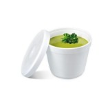 Bol Supa Polistiren + capac, 500ml, Set 100buc
