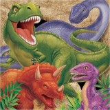 Set 16 servetele dinozauri 33x33 cm