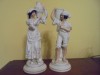 Bibelouri Portelan Vechi: Albanezi in Port Traditional - Decor Interbelic - Figurine Colectie