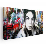Tablou afis Michael Jackson cantaret 2350 Tablou canvas pe panza CU RAMA 40x80 cm