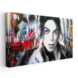 Tablou afis Michael Jackson cantaret 2350 Tablou canvas pe panza CU RAMA 30x60 cm