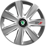 Cumpara ieftin Set 4 Capace Roti GTX Gri R14, Pentru Skoda