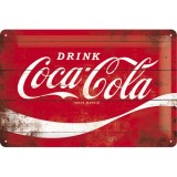 Placa metalica - Coca Cola - Logo Red M - 20x30 cm, Nostalgic Art Merchandising
