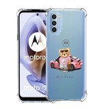 Husa antisoc pentru motorola moto g71 5g, airbag pro, transparent, girl power