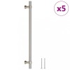 Manere de dulap, 5 buc., argintiu, 224 mm, otel inoxidabil