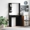 vidaXL Birou cu raft Stejar negru 78.5 x 37 x 154.5 cm Lemn compozit 869339
