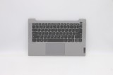 Carcasa superioara cu tastatura palmrest Laptop, Lenovo, IdeaPad 5-14ALC05 Type 82LM, 5CB1C91647, AP2UZ000500, AM2UZ000920, iluminata, argintie, layou