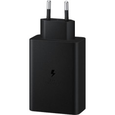 &Icirc;ncărcător Rețea Super Fast Charging Samsung Trio, Cu Cablu, USB-C 65W / USB-C 25W / USB-A 15W, Negru, Blister EP-T6530NBEGEU