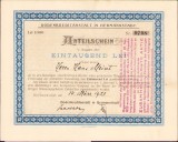 A637 Acțiune 1000 lei Bodenkreditanstalt in Hermannstadt 1921