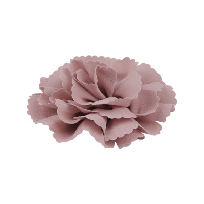 Floare textila pentru cusut sau lipit pe haine, diametru 10 cm, Roz pudrat foto
