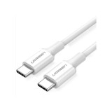 CABLU alimentare si date Ugreen, &quot;US300&quot;, Fast Charging Data Cable pt. smartphone,USB Type-C la Type-C, ABS, 5A, 2m, alb &quot;60552&quot; (timbru verde 0.08 le