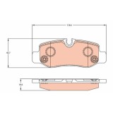 Set placute frana spate TRW, Mercedes Vito (W447), 10.2014-, Clasa V (W447), 03.2014-, spate; puntea spate