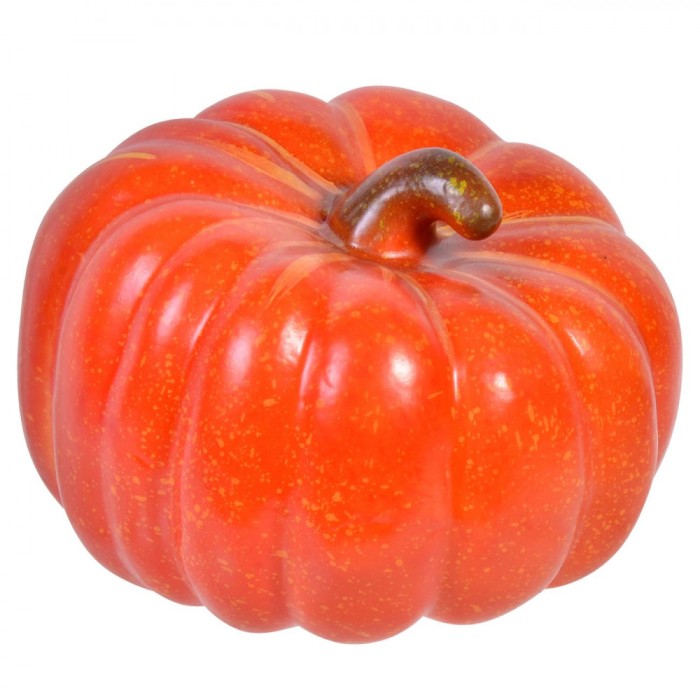 Decoratiune Dovleac, Plastic, Lungime 13.5cm, Culoare Portocaliu