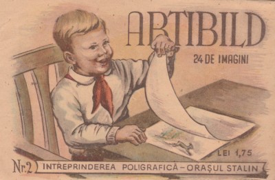 1955 Plic original Pionier RPR cu abtibilduri, tiparite in Orasul Stalin, Brasov foto