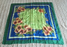 BATIC - ESARFA VINTAGE DIN MĂTASE NATURALA, DECORATĂ MANUAL