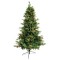 Brad artificial decorat cu conuri pin rosii de craciun bogat, inaltime 1.8 m, 774 ramuri, suport metalic inclus, verde