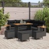 VidaXL Set de canapele pentru grădină 9 pcs Negru 110 x 55 x 71 cm 3363179