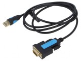 Cablu convertor USB-RS232 D-Sub 9pin, USB A PVC 1,5m