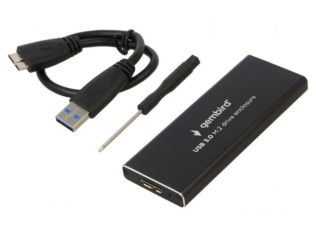 Carcasă HDD M.2 USB 3.0 Aluminiu Negru